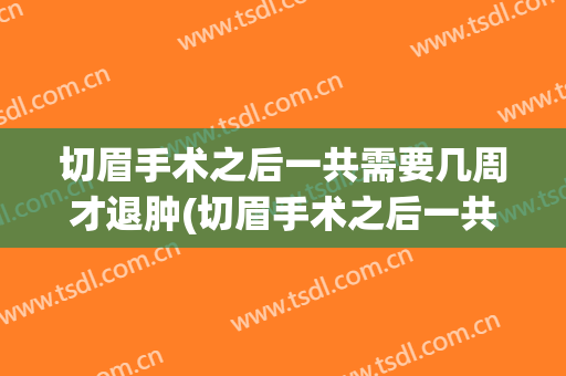 切眉手术之后一共需要几周才退肿(切眉手术之后一共需要几周才退肿的)