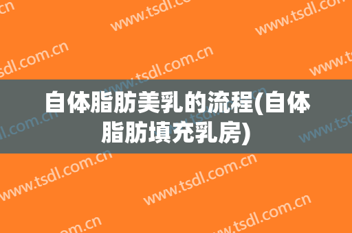 自体脂肪美乳的流程(自体脂肪填充乳房)