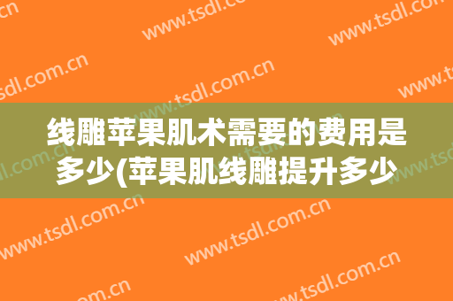 线雕苹果肌术需要的费用是多少(苹果肌线雕提升多少钱)