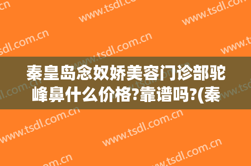 秦皇岛念奴娇美容门诊部驼峰鼻什么价格?靠谱吗?(秦皇岛念奴娇整形医院)