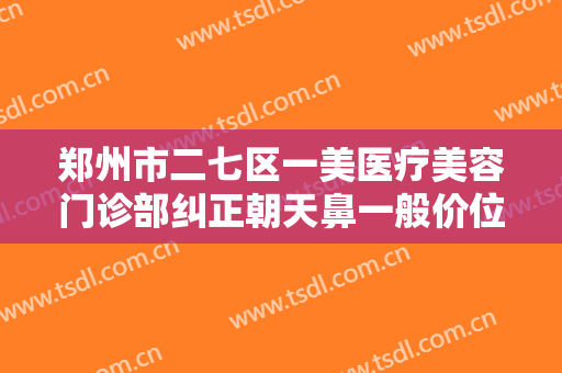 郑州市二七区一美医疗美容门诊部纠正朝天鼻一般价位是多少?靠谱吗?