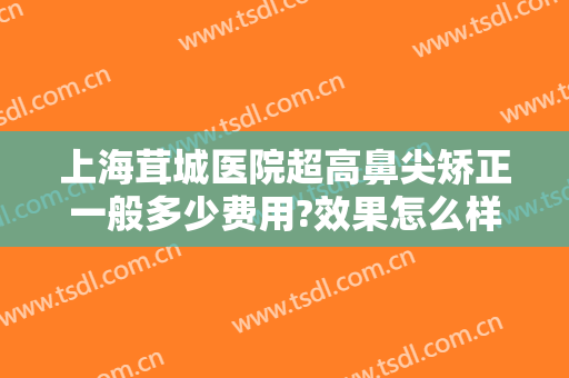 上海茸城医院超高鼻尖矫正一般多少费用?效果怎么样?