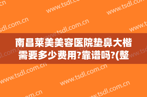 南昌莱美美容医院垫鼻大楷需要多少费用?靠谱吗?(整形医院垫鼻子多少钱)