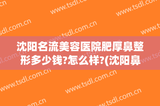 沈阳名流美容医院肥厚鼻整形多少钱?怎么样?(沈阳鼻子整形)