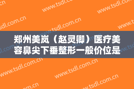 郑州美岚（赵灵卿）医疗美容鼻尖下垂整形一般价位是多少?贵不贵?