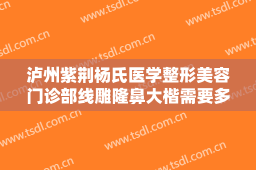 泸州紫荆杨氏医学整形美容门诊部线雕隆鼻大楷需要多少钱?靠谱吗?