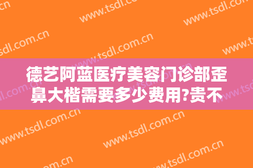 德艺阿蓝医疗美容门诊部歪鼻大楷需要多少费用?贵不贵?