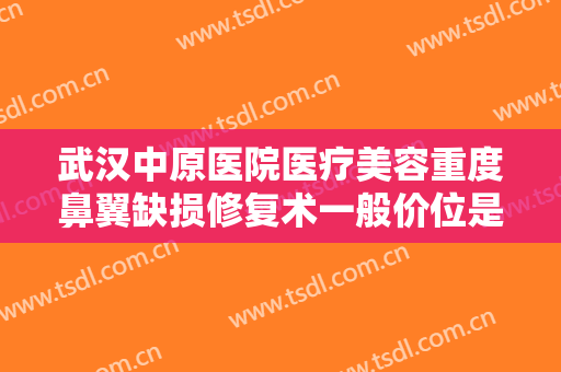 武汉中原医院医疗美容重度鼻翼缺损修复术一般价位是多少费用?贵不贵?