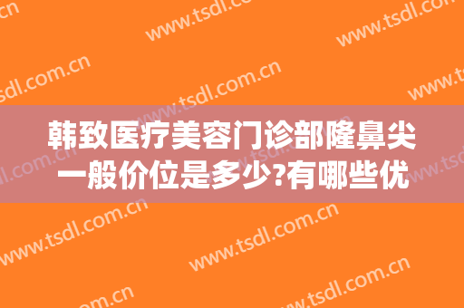 韩致医疗美容门诊部隆鼻尖一般价位是多少?有哪些优势?(韩致整形医院怎么样)