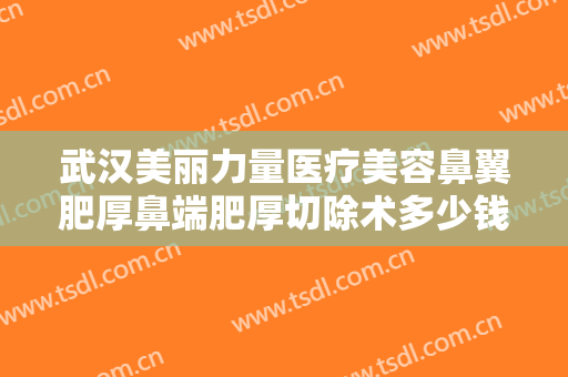 武汉美丽力量医疗美容鼻翼肥厚鼻端肥厚切除术多少钱?需要多久恢复?