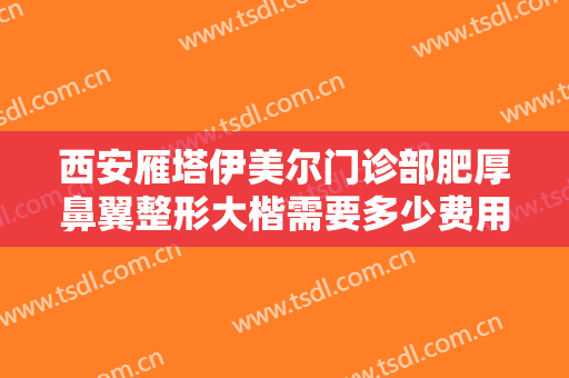 西安雁塔伊美尔门诊部肥厚鼻翼整形大楷需要多少费用?可靠吗?