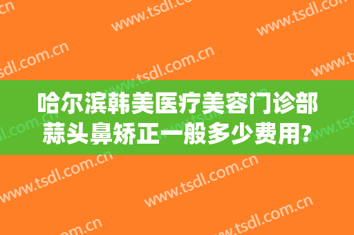 哈尔滨韩美医疗美容门诊部蒜头鼻矫正一般多少费用?怎么样?(哈尔滨韩美医疗整形医院)