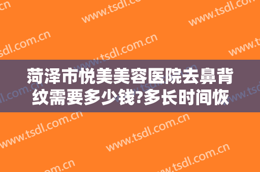 菏泽市悦美美容医院去鼻背纹需要多少钱?多长时间恢复?