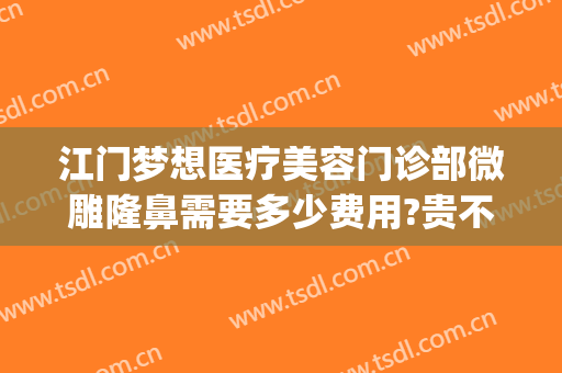 江门梦想医疗美容门诊部微雕隆鼻需要多少费用?贵不贵?(江门梦想整形医院是正规医院吗)