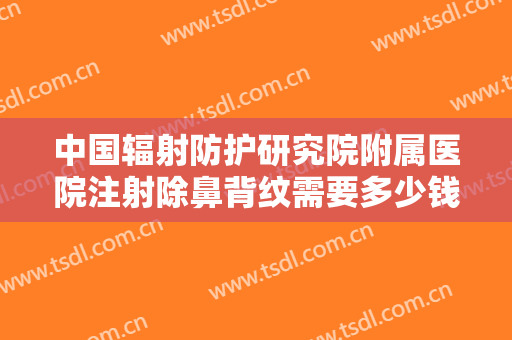 中国辐射防护研究院附属医院注射除鼻背纹需要多少钱?有哪些优势?