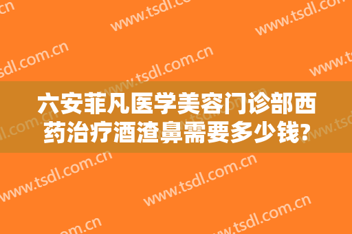 六安菲凡医学美容门诊部西药治疗酒渣鼻需要多少钱?贵不贵?