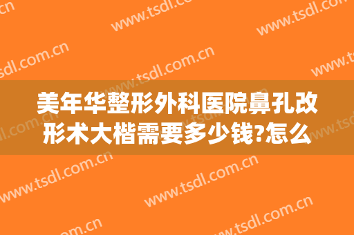 美年华整形外科医院鼻孔改形术大楷需要多少钱?怎么样?(美容院整鼻子多少钱)