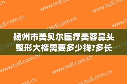 扬州市美贝尔医疗美容鼻头整形大楷需要多少钱?多长时间恢复?(江苏美贝尔整形医院)