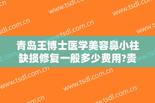 青岛王博士医学美容鼻小柱缺损修复一般多少费用?贵不贵?