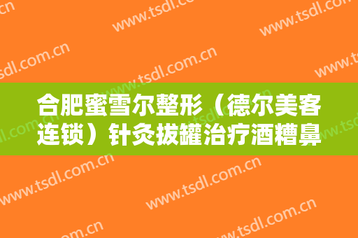 合肥蜜雪尔整形（德尔美客连锁）针灸拔罐治疗酒糟鼻一般价位是多少钱?贵不贵?