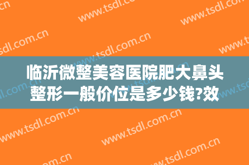 临沂微整美容医院肥大鼻头整形一般价位是多少钱?效果怎么样?(临沂最好的微整形医院)