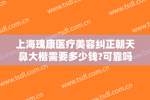 上海瑰康医疗美容纠正朝天鼻大楷需要多少钱?可靠吗?