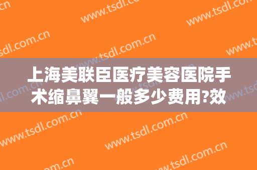 上海美联臣医疗美容医院手术缩鼻翼一般多少费用?效果怎么样?(医美缩小鼻翼多少钱)