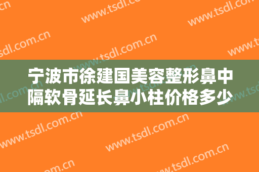 宁波市徐建国美容整形鼻中隔软骨延长鼻小柱价格多少钱?可靠吗?