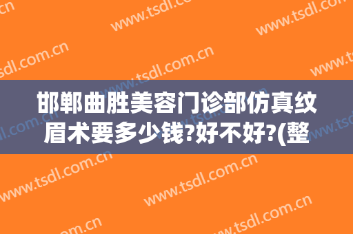 邯郸曲胜美容门诊部仿真纹眉术要多少钱?好不好?(整形美容门诊转让)