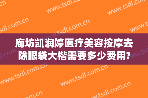 廊坊凯润婷医疗美容按摩去除眼袋大楷需要多少费用?怎么样?(廊坊凯润婷医院正规吗)