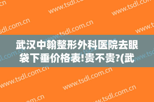 武汉中翰整形外科医院去眼袋下垂价格表!贵不贵?(武汉割眼袋做得好的医生)