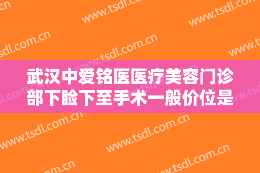 武汉中爱铭医医疗美容门诊部下睑下至手术一般价位是多少费用?可靠吗?