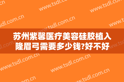 苏州紫馨医疗美容硅胶植入隆眉弓需要多少钱?好不好?
