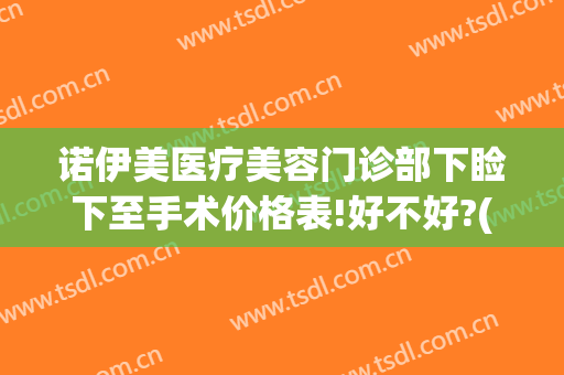 诺伊美医疗美容门诊部下睑下至手术价格表!好不好?(伊诺美整形医院)