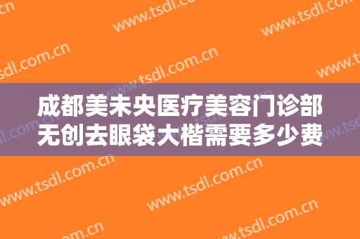 成都美未央医疗美容门诊部无创去眼袋大楷需要多少费用?需要多久恢复?