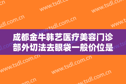 成都金牛韩艺医疗美容门诊部外切法去眼袋一般价位是多少钱?靠谱吗?