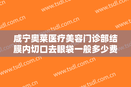 咸宁奥莱医疗美容门诊部结膜内切口去眼袋一般多少费用?多长时间恢复?