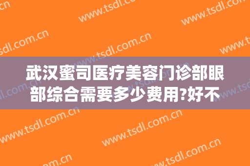 武汉蜜司医疗美容门诊部眼部综合需要多少费用?好不好?(武汉蜜司整形医院正规吗)