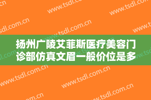 扬州广陵艾菲斯医疗美容门诊部仿真文眉一般价位是多少钱?可靠吗?