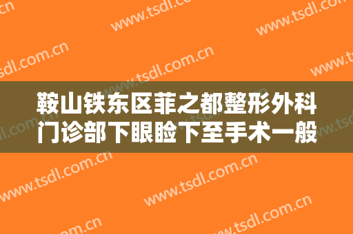 鞍山铁东区菲之都整形外科门诊部下眼睑下至手术一般价位是多少钱?靠谱吗?