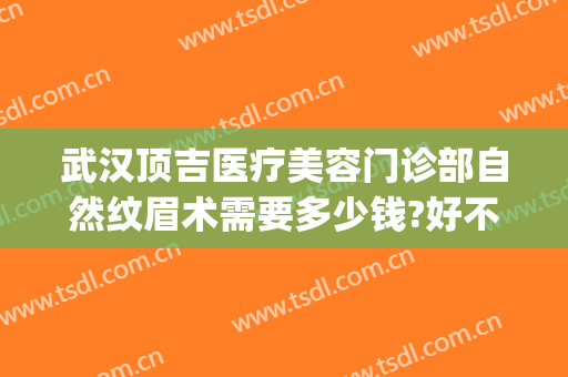 武汉顶吉医疗美容门诊部自然纹眉术需要多少钱?好不好?(武汉顶吉整形美容医院地址)