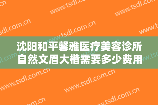 沈阳和平馨雅医疗美容诊所自然文眉大楷需要多少费用?有哪些优势?