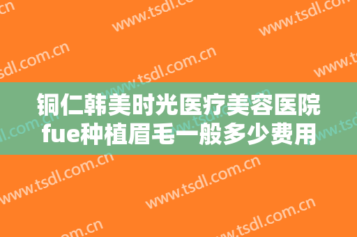 铜仁韩美时光医疗美容医院fue种植眉毛一般多少费用?好不好?