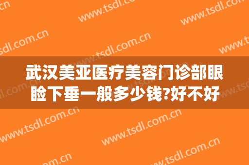 武汉美亚医疗美容门诊部眼睑下垂一般多少钱?好不好?(武汉亚美整形医院医生有哪些)
