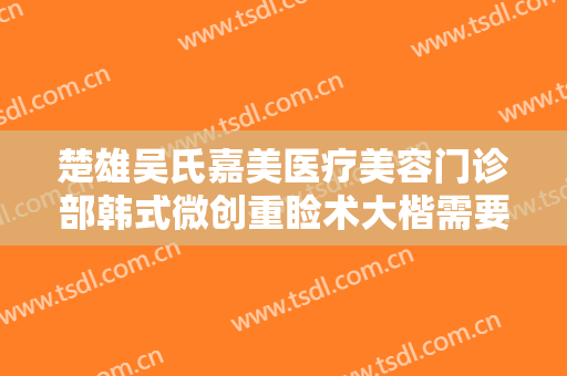 楚雄吴氏嘉美医疗美容门诊部韩式微创重睑术大楷需要多少费用?怎么样?