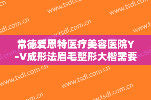 常德爱思特医疗美容医院Y-V成形法眉毛整形大楷需要多少费用?贵不贵?