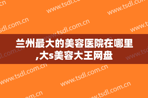 兰州最大的美容医院在哪里,大s美容大王网盘