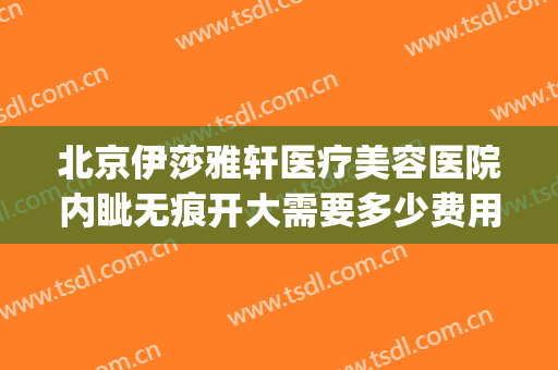 北京伊莎雅轩医疗美容医院内眦无痕开大需要多少费用?可靠吗?(北京伊莎雅轩医疗美容医院正规吗)