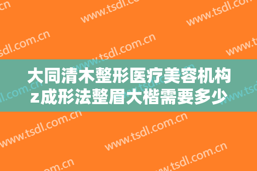 大同清木整形医疗美容机构z成形法整眉大楷需要多少钱?效果怎么样?