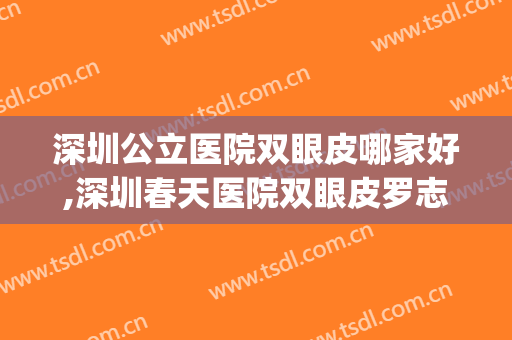 深圳公立医院双眼皮哪家好,深圳春天医院双眼皮罗志敏(深圳最好的双眼皮医生)